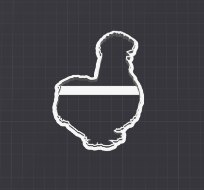 Silkie Chicken Shaped Cookie Cutter